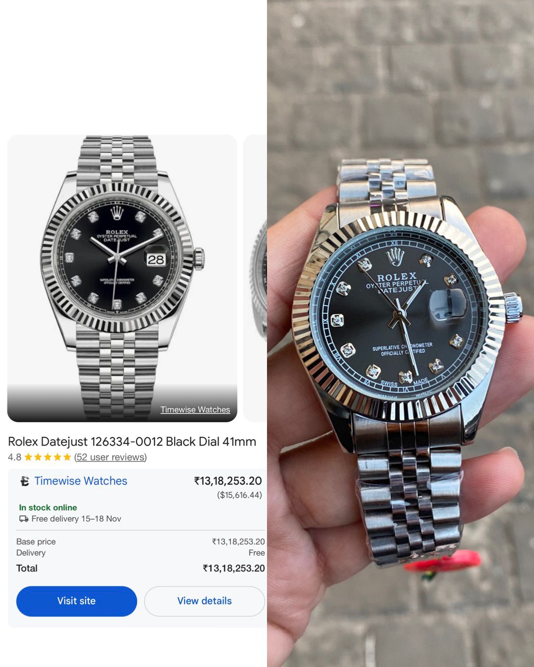 Rolexx Datejust Swiss Mood